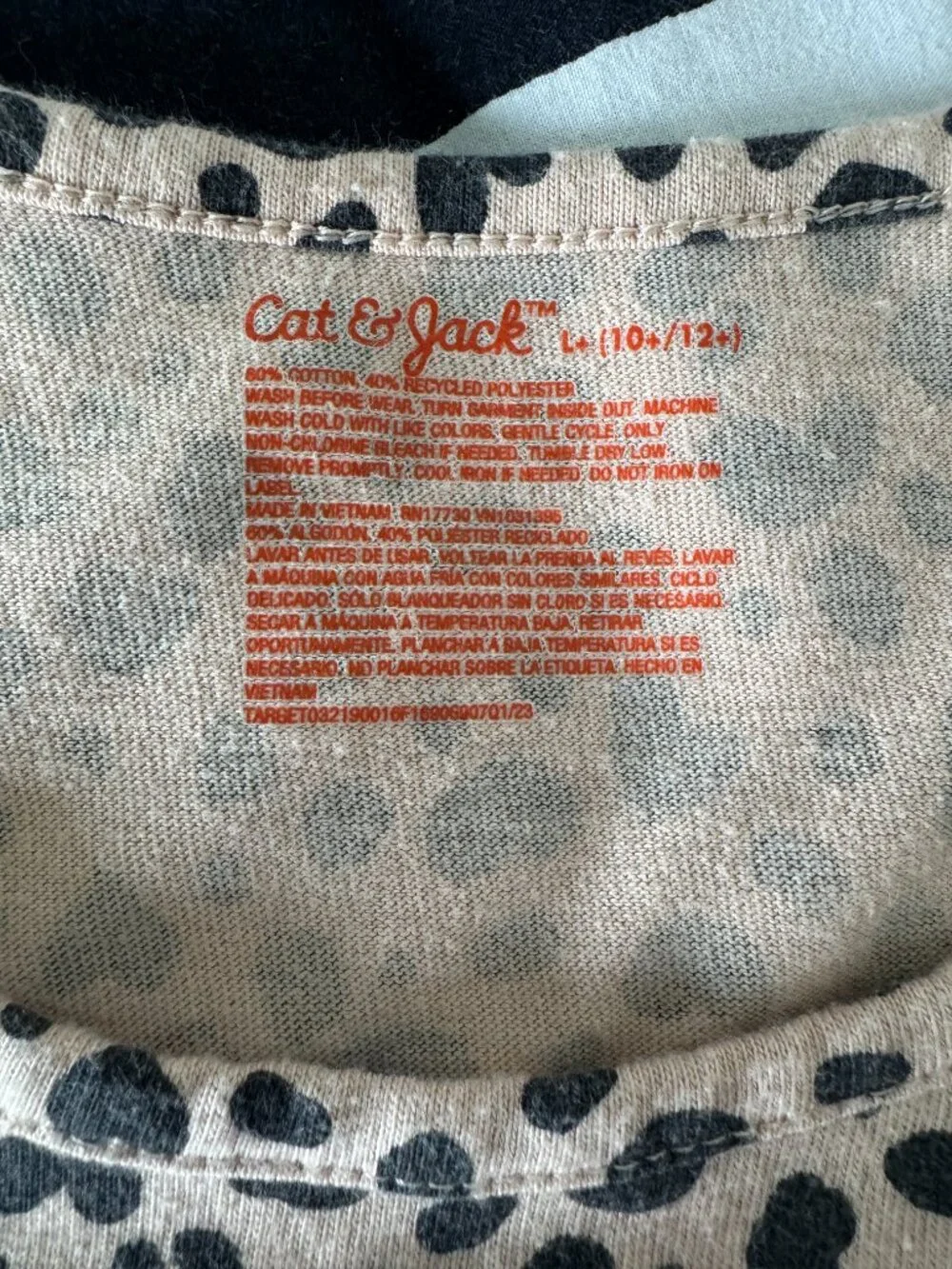 Like New Cat & Jack Girls Leopard Print Tunic Dress Sz L+
